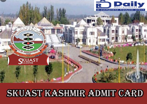 SKUAST Kashmir Admit Card 2020