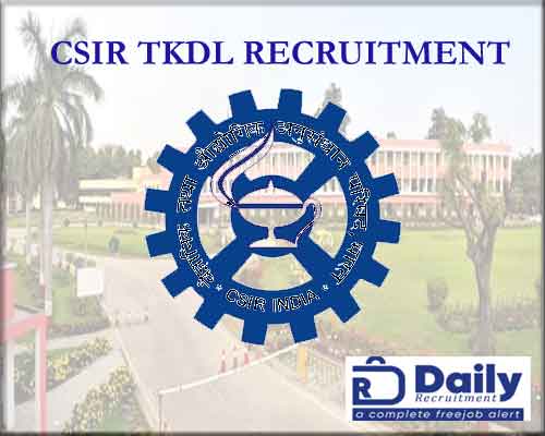 CSIR TKDL Recruitment 2020