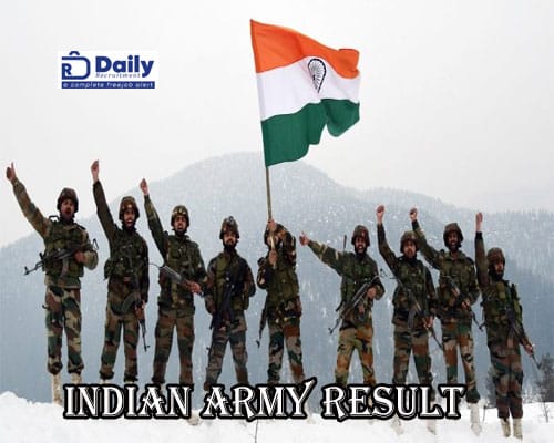 Join Indian Army Rally Result 2020