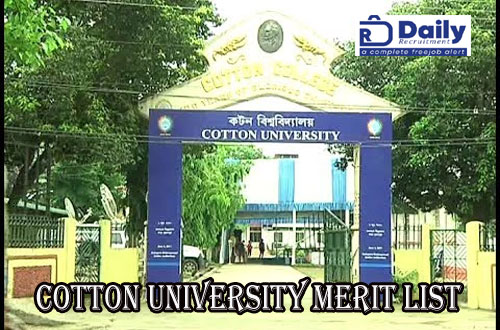 Cotton University PG Merit List 2020