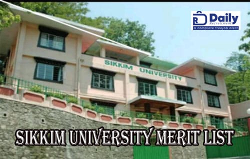 Sikkim University PG Merit List 2023