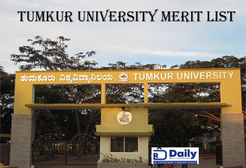 Tumkur University PG Merit List 2022