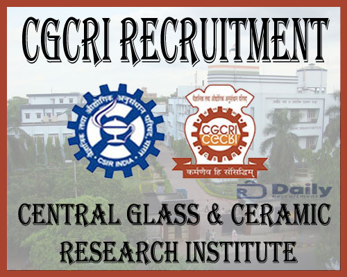 CGCRI Recruitment 2020