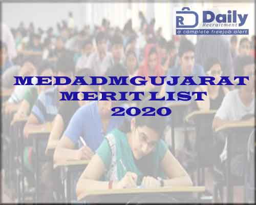 Medadmgujarat Nursing Merit List 2023-24