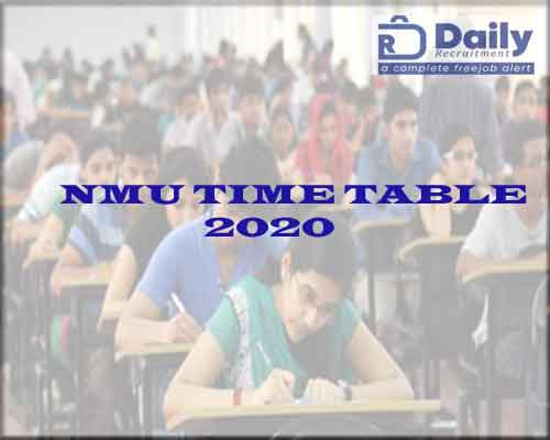 nmu time table 2020