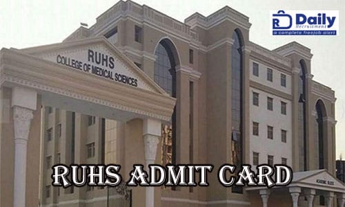 RUHS B.Sc Nursing Admit Card 2020