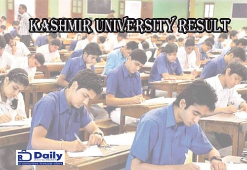 Kashmir University B.Ed Result 2021
