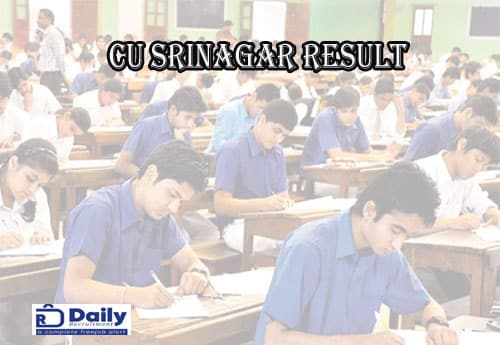 CU Srinagar 3rd Sem Result 2023