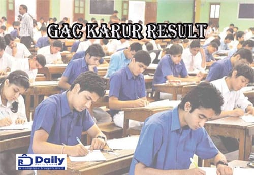 GAC Karur Nov Result 2022