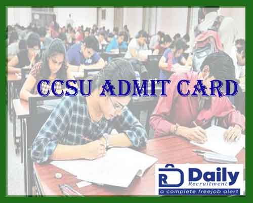 CCSU B.Ed 1st & 2nd Year Admit Card 2022