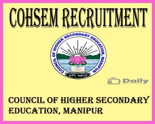 COHSEM Recruitment 2021