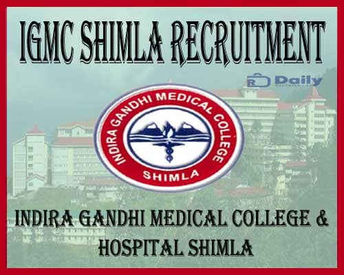 IGMC Shimla Recruitment 2021