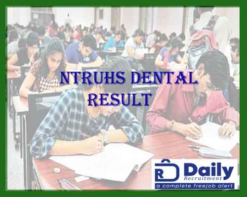 NTRUHS Dental Result 2021