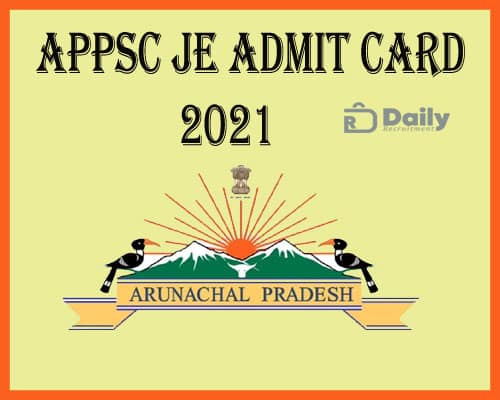 APPSC JE Admit Card 2021