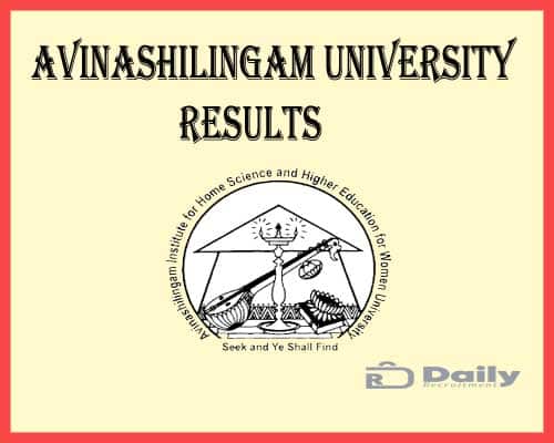 Avinashilingam University Results 2021