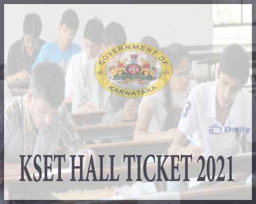 KSET Hall Ticket 2021