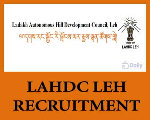 LAHDC Leh Recruitment