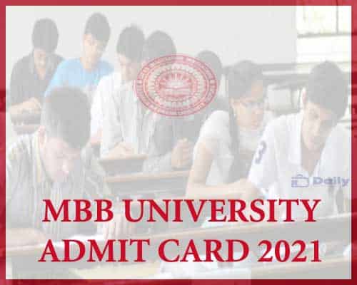 MBB University Admit Card 2021
