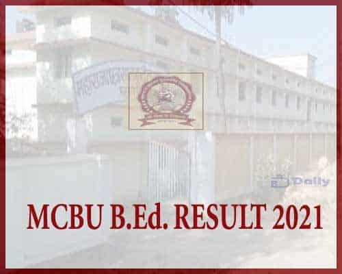 MCBU B.Ed. Result 2021