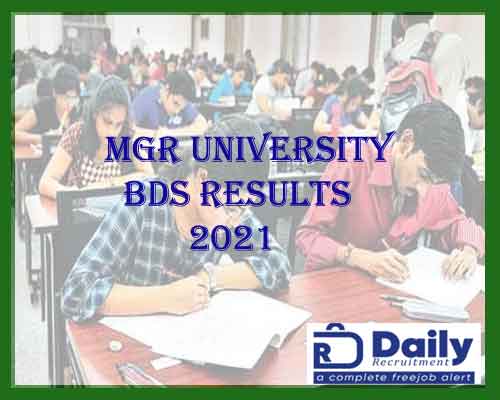 MGR University BDS Results