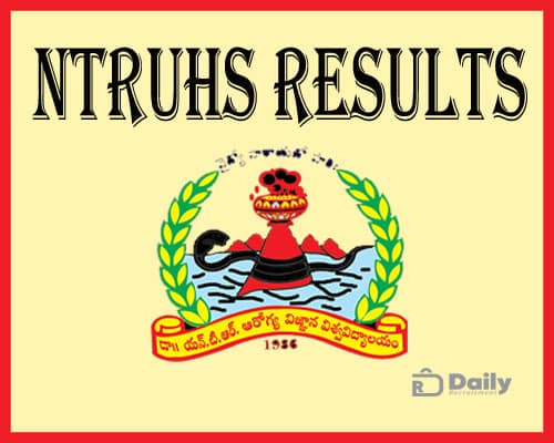 NTRUHS Final MBBS Results 2021