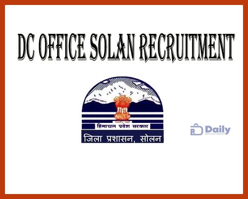 DC Office Solan Recruitment