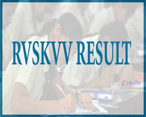 RVSKVV B.Sc. Result 2021