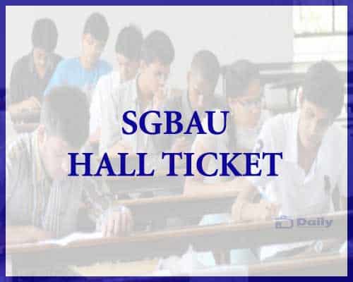 SGBAU Hall Ticket 2021