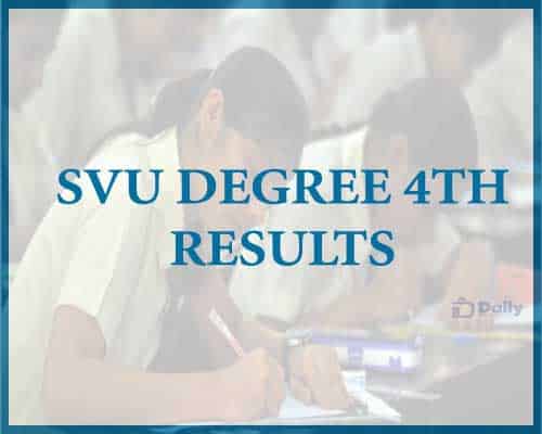 SVU Degree 4th Sem Results 2021