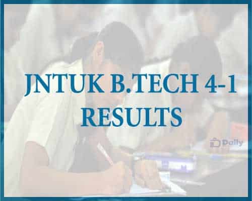 JNTUK B.Tech 4-1 Results 2021