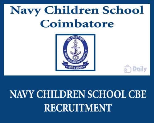 Navy Children School CBE Recruitment