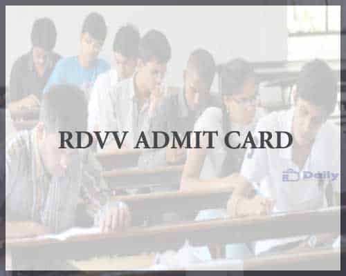 RDVV Admit Card 2021