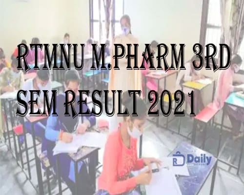 RTMNU M.Pharm 3rd Sem Results 2021