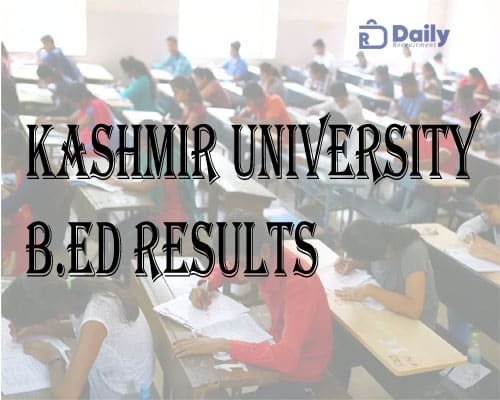 Kashmir University B.Ed Results 2022