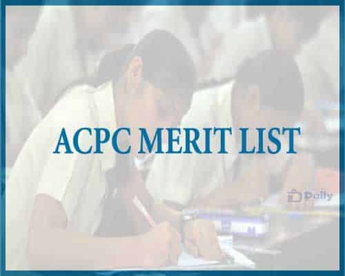 ACPC ME Merit List 2021