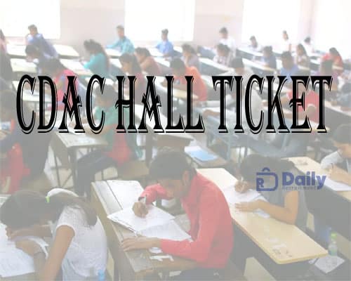 CDAC Hall Ticket 2022