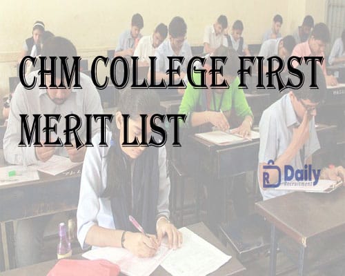 CHM College First Merit List 2021