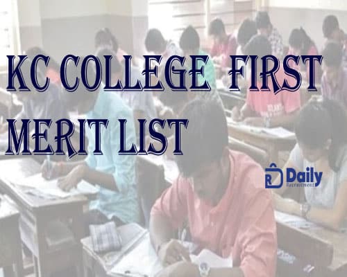KC College First Merit List 2021