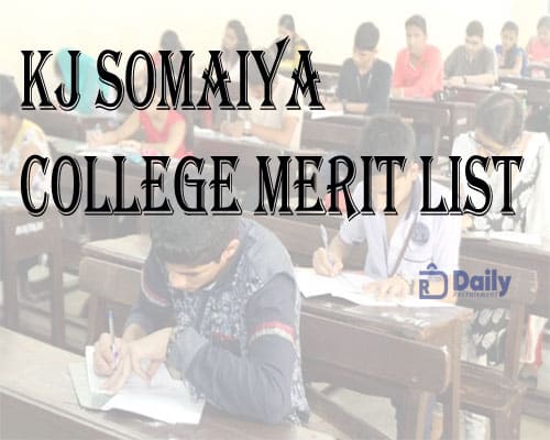 KJ Somaiya College Merit List 2021