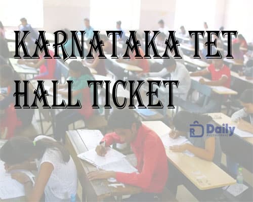 Karnataka TET Hall Ticket 2021
