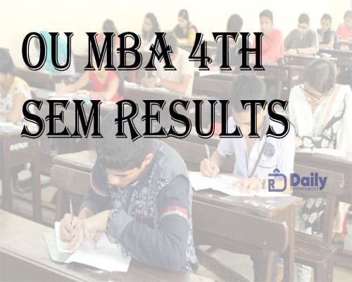 OU MBA 4th Sem Results 2021
