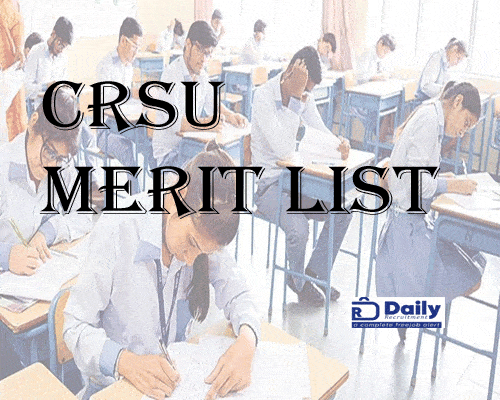 CRSU Merit List 2021