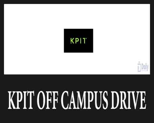 KPIT Off Campus Drive 2021