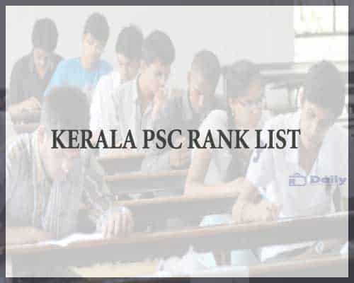 Kerala PSC Jr Coopertaive Inspector Rank List 2021