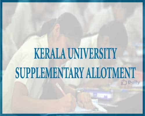 Kerala University B.Ed First Allotment 2021