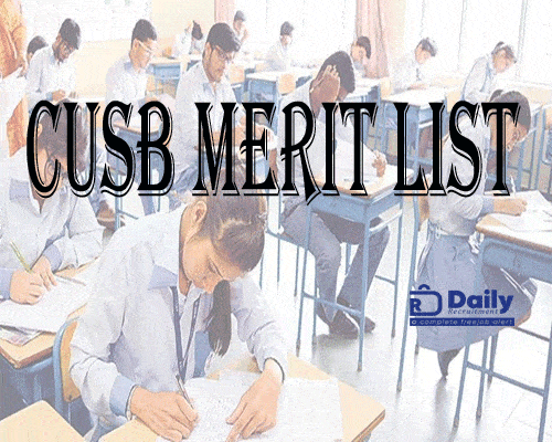 CUSB Merit List 2021