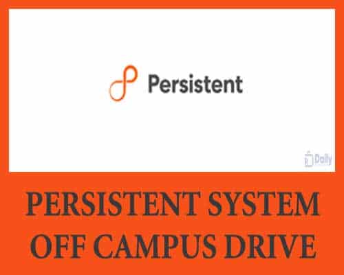 Persistent System Off Campus Drive 2021