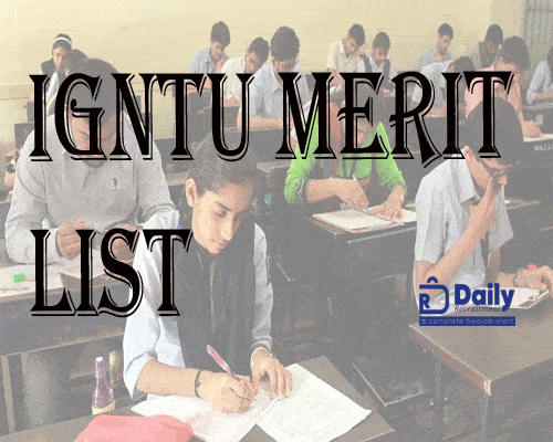 IGNTU Omnibus Provisional Merit List 2021