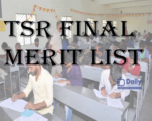 TSR Final Merit List 2021