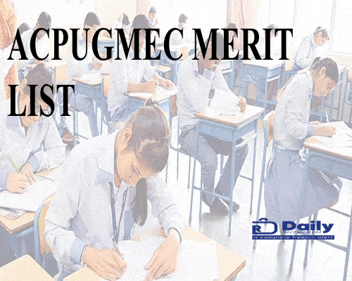 ACPUGMEC Merit List 2022